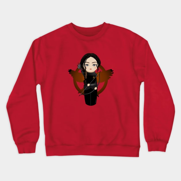 Kokeshi Katniss Crewneck Sweatshirt by Pendientera